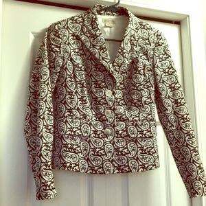 Paisley black and white jacket